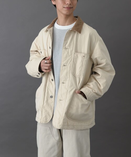URBAN RESEARCH DOORS（アーバンリサーチドアーズ）の「FORK&SPOON　インサレーションカバーオール（カバーオール・メンズ・BLACK/IVORY・4/5）」の4枚目の写真