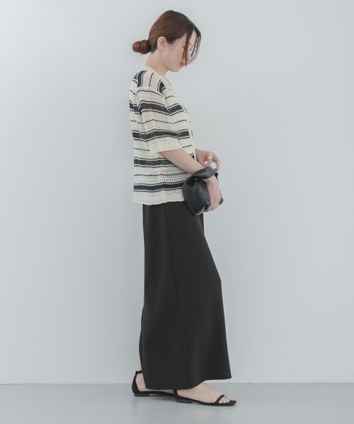 URBAN RESEARCH Sonny Label（アーバンリサーチサニーレーベル）の「Iラインダブルクロススカート（スカート・レディース・ブラウン/ブラック・36/38）」の17枚目の写真