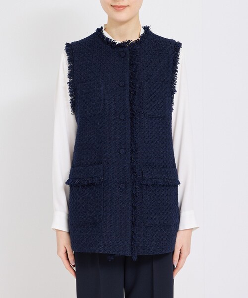 ROPE'（ロペ）の「ミックスツイードジレベスト（ベスト・レディース・ブラック系/オフホワイト/ネイビー・F）」の19枚目の写真