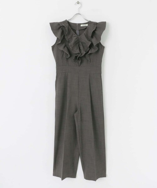 SENSE OF PLACE by URBAN RESEARCH（センスオブプレイスバイアーバンリサーチ）の「フリルスリーブオールインワン（サロペット/オーバーオール・レディース・IVORY/NAVY/CHARCOAL・S/M）」の10枚目の写真