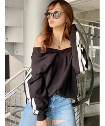 GYDA | 2linesVネックニットTOPS(ニット/セーター)