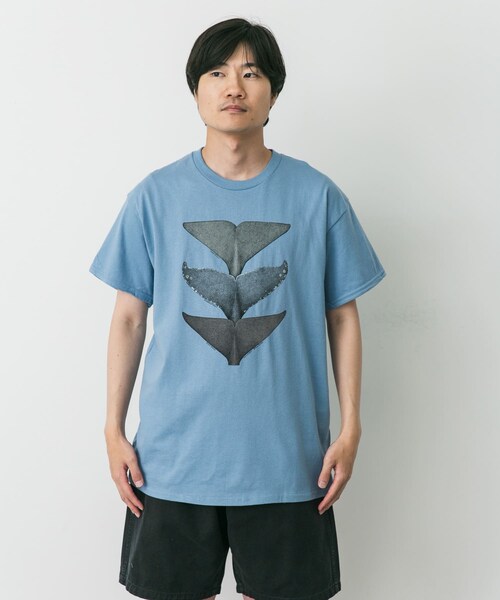 URBAN RESEARCH DOORS(アーバンリサーチドアーズ)の「LIBERTY GRAPHICS Whale Tails(Tシャツ/カットソー・メンズ・S.BLUE・L/XL)」の3枚目の写真