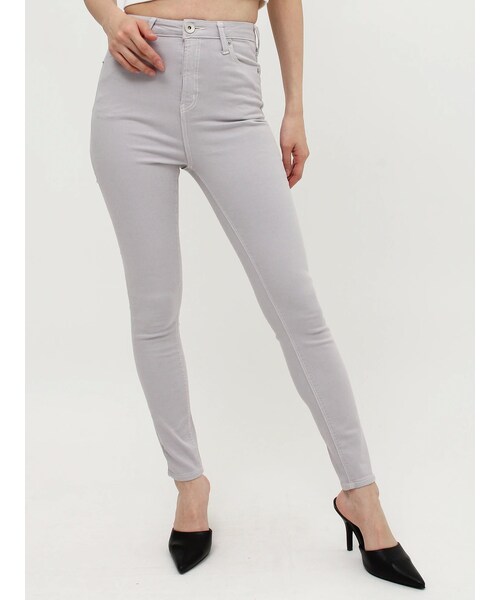 GYDA（ジェイダ）の「ハイウエスト stretchy カラーパンツ（その他パンツ・レディース・ライトグレー/ブラック/ミックス・F）」の3枚目の写真