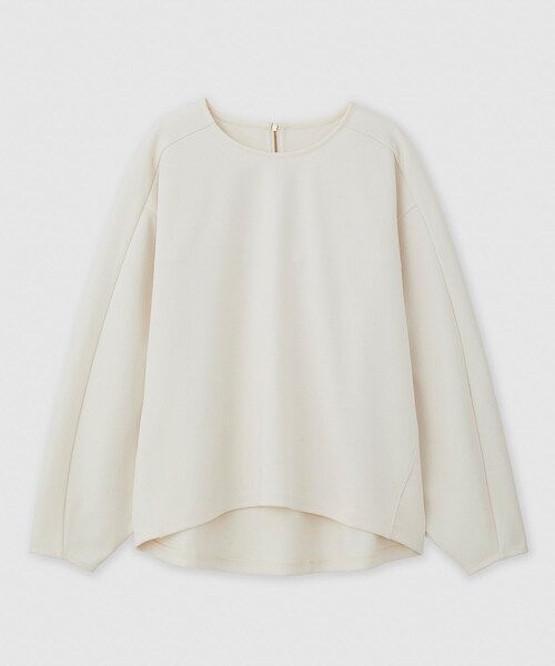 ROPE'（ロペ）の「梨地フォルムカットソー/セットアップ対応【Sサイズフェア対象】（Tシャツ/カットソー・レディース・オフホワイト/ダークブラウン/イエロー系・36/38/M/S）」の10枚目の写真