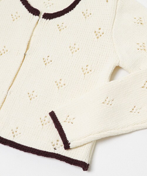 KBF（ケイビーエフ）の「アイレットコンパクトカーディガン（カーディガン/ボレロ・レディース・IVORY/CHARCOAL・One）」の15枚目の写真