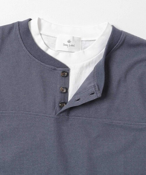 URBAN RESEARCH Sonny Label（アーバンリサーチサニーレーベル）の「ワッフルレイヤードロングスリーブTEE（Tシャツ/カットソー・メンズ・ブラック/グレー/ブルーグレー・M/L）」の12枚目の写真