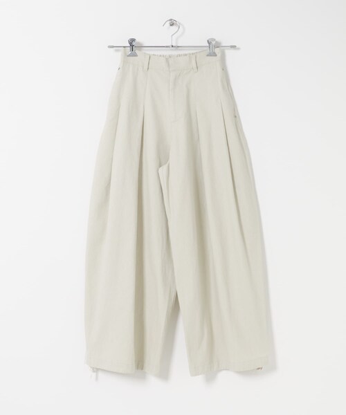 KBF（ケイビーエフ）の「ユーズドライクタックWIDEパンツ（その他パンツ・レディース・IVORY/CHARCOAL/BROWN・36/38）」の3枚目の写真