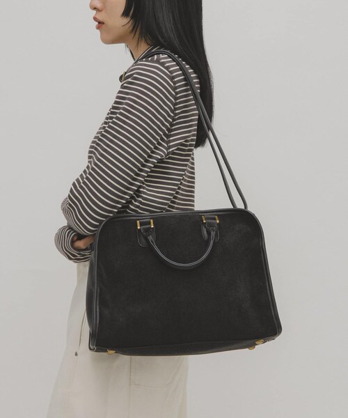 KBF（ケイビーエフ）の「パイルボストンBAG（ボストンバッグ・レディース・CAMEL/CHARCOAL・One）」の14枚目の写真