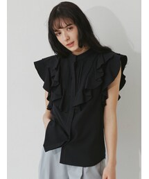 LAGUNAMOON | フリルピンタックノースリーブブラウス(シャツ/ブラウス)