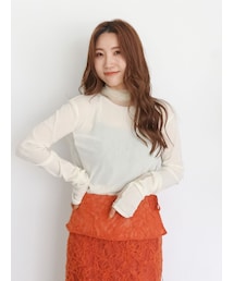 Ungrid | シアーベロアハイネックロングスリーブTee(Tシャツ/カットソー)