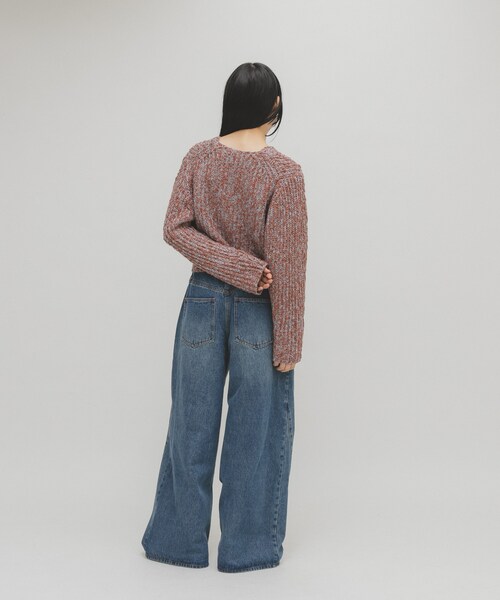 KBF（ケイビーエフ）の「WIDEレッグアジャストデニム（デニムパンツ・レディース・BLUE/BLACK・36/38）」の20枚目の写真