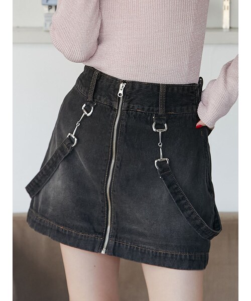 jouetie（ジュエティ）の「ビットスカパン【セットアップ対応】（スカート・レディース・ブラック/アイスブルー/ネイビー/ベージュ・M）」の22枚目の写真