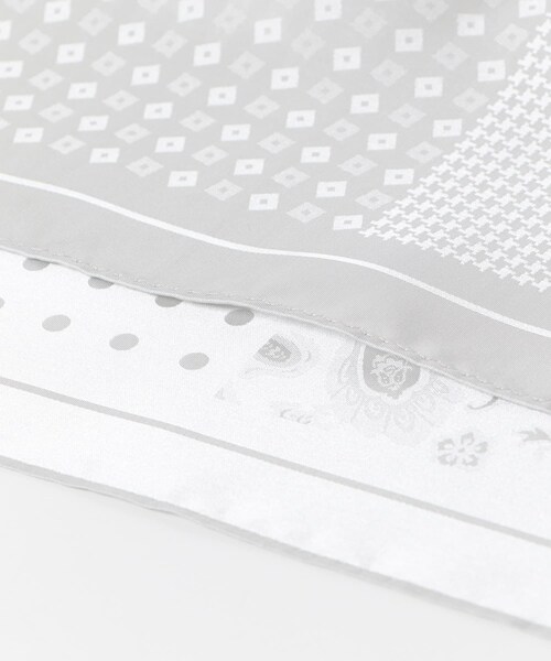 URBAN RESEARCH DOORS（アーバンリサーチドアーズ）の「LIFE STYLE TAILOR　シルクジャガード四面チーフ（ハンカチ/ハンドタオル・メンズ・SILVER/NAVY/BROWN/KHAKI・FREE）」の14枚目の写真