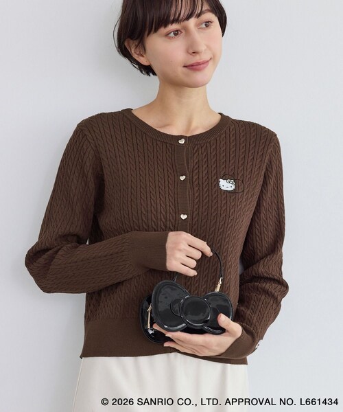 ROPE' PICNIC(ロペピクニック)の「【ROPE' PICNIC×ハローキティ】2WAYストラップ付きミニショルダーリボンバッグ(トートバッグ・レディース・ブラック/レッド・F)」の11枚目の写真