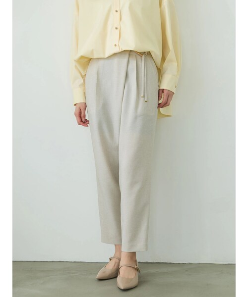 TONAL(トーナル)の「フェイクリネンアシメテーパードパンツ(その他パンツ・レディース・グレー/ネイビー/ベージュ・S/M)」の5枚目の写真
