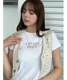 CALNAMUR | ビジューロゴコンパクトTシャツ(Tシャツ/カットソー)