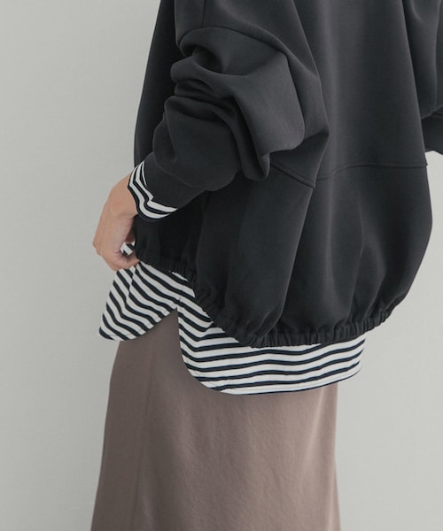 URBAN RESEARCH DOORS（アーバンリサーチドアーズ）の「コットンラウンドヘムカットソー（Tシャツ/カットソー・レディース・OFF/BORDER・S/M）」の20枚目の写真