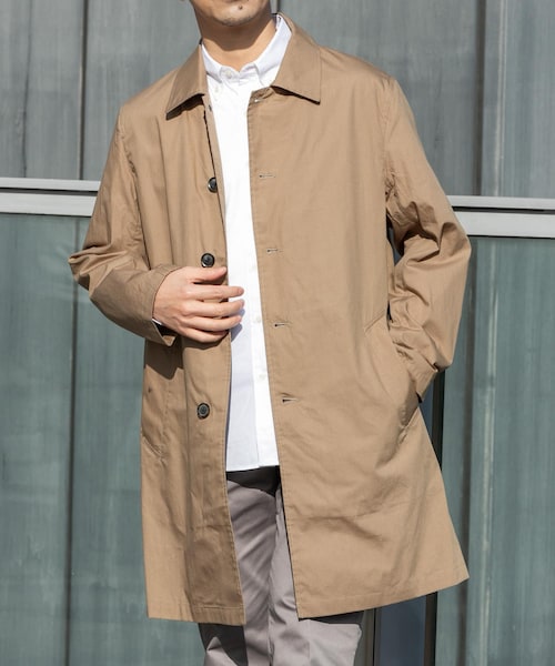 URBAN RESEARCH ROSSO（アーバンリサーチロッソ）の「『撥水』タイプライタースプリングコート（ステンカラーコート・メンズ・BLACK/D/NAVY/BLUE/GRAY/BEIGE/KHAKI・S/M/L/XL）」の4枚目の写真