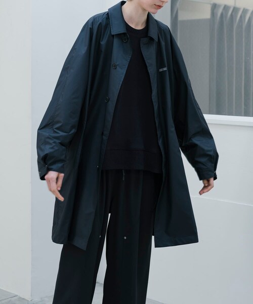 URBAN RESEARCH（アーバンリサーチ）の「SEE SEE　SOUTIEN COLLAR COAT（ステンカラーコート・メンズ・BLACK/NAVY・M/L/XL/XXL）」の9枚目の写真
