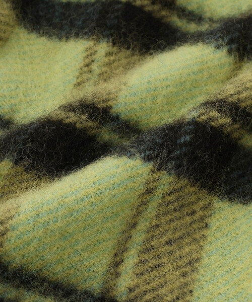 ADAM ET ROPE'(アダムエロペ)の「【J'aDoRe限定】【GANNI(ガニー)】Brushed Wool Check Midi Coat(ピーコート・レディース・ライトグリーン・36)」の14枚目の写真