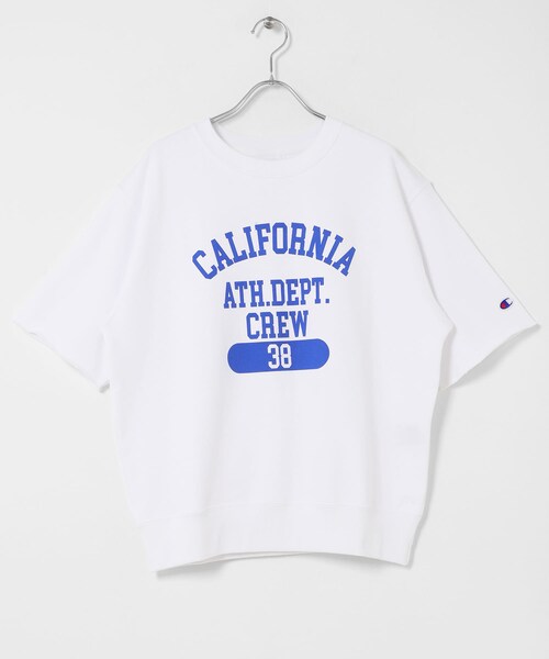 URBAN RESEARCH Sonny Label（アーバンリサーチサニーレーベル）の「『別注』CHAMPION×Sonny Label　ロゴスウェットTシャツ（スウェット・レディース・ホワイト/スカイブルー/ネイビー/オートミール・M/L）」の13枚目の写真