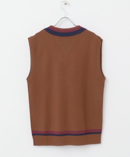 ITEMS URBANRESEARCH（アイテムズ アーバンリサーチ）の「ガーター編みチルデンニットベスト（ベスト・メンズ・BRN/NTL・M/L）」の16枚目の写真