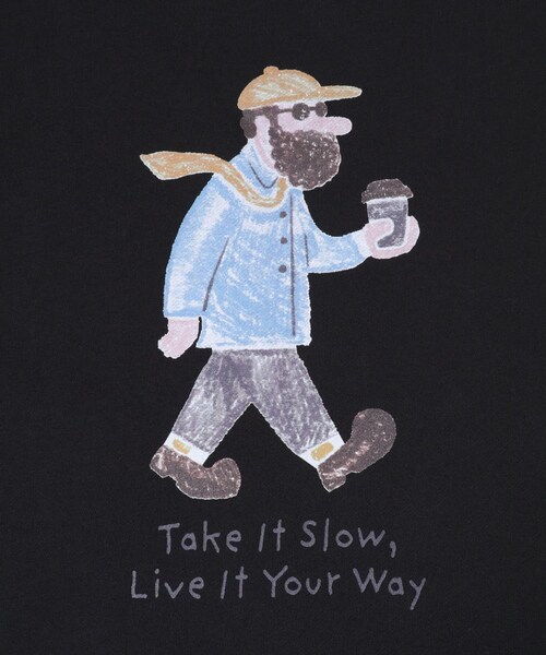 ITEMS URBANRESEARCH（アイテムズ アーバンリサーチ）の「OJISAMPO スウェットトップス（スウェット・メンズ・BIKE WHITE/BIKE BLACK/WALK WHITE/WALK BLACK・M/L）」の9枚目の写真