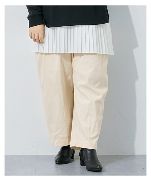 nissen（ニッセン）の「大きいサイズ ストレッチコクーンシルエットパンツ（パンツ・レディース・オフホワイト/黒・L/LL/3L/4L/5L/6L/8L/10L）」の18枚目の写真