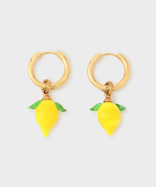 ROPE'（ロペ）の「【Ninfa Handmade（ニンファハンドメイド）】Lemons｜ピアス（ピアス（両耳用）・レディース・イエロー・F）」の2枚目の写真