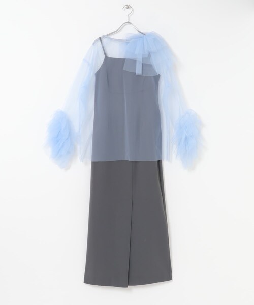URBAN RESEARCH ROSSO（アーバンリサーチロッソ）の「ANDRESD　blooming tulle dress（ワンピース・レディース・L/BLUE/BLACK・36/38）」の13枚目の写真