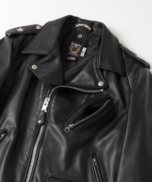 URBAN RESEARCH(アーバンリサーチ)の「SCHOTT 516UST ONE STAR NEW NAKED(ライダースジャケット・メンズ・010 BLK・38/40)」の8枚目の写真