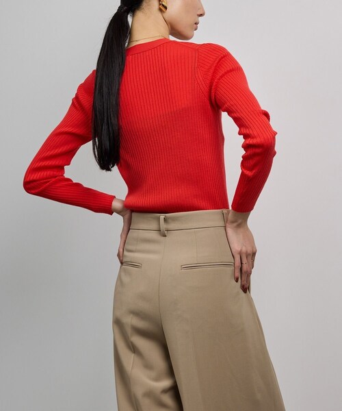 ROPE'（ロペ）の「ワンタックストレートワイドパンツ【REGGIANI（レッジアーニ）】（その他パンツ・レディース・ブラック/ベージュ・36/38/40）」の11枚目の写真