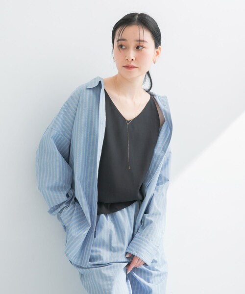 URBAN RESEARCH(アーバンリサーチ)の「『接触冷感』キュプラキャミトップ(キャミソール・レディース・BLACK/GREGE・36/38)」の6枚目の写真