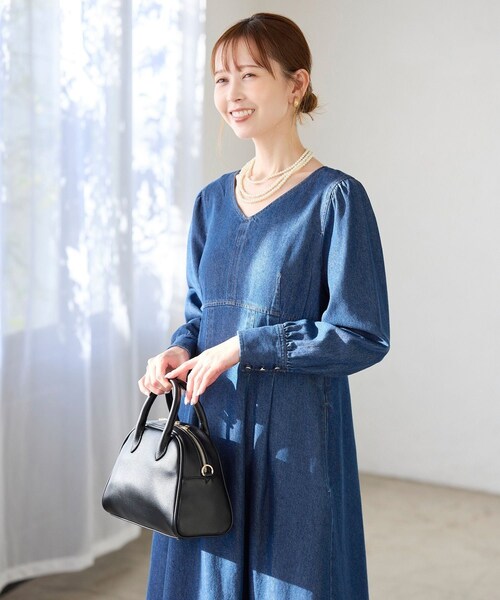ROPE' PICNIC(ロペピクニック)の「デニムワンピース(ワンピース・レディース・ブラック/ネイビー・36/38)」の14枚目の写真