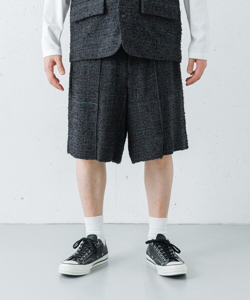 URBAN RESEARCH(アーバンリサーチ)の「SEEALL CLASSIC WIDE SHORTS(その他パンツ・メンズ・BLK WATCH・3/4)」の4枚目の写真
