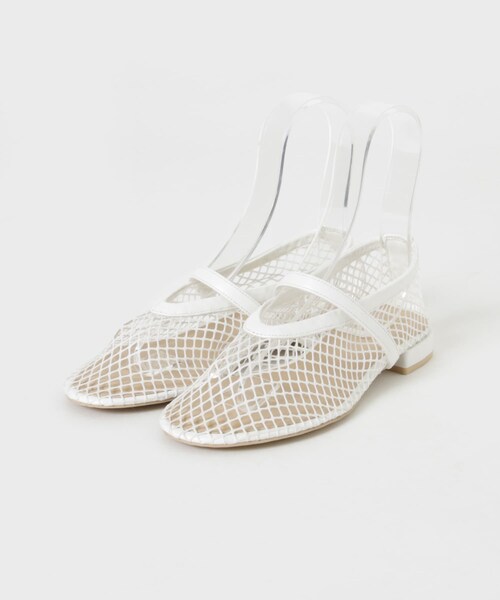 URBAN RESEARCH(アーバンリサーチ)の「メッシュフラットシューズ(パンプス・レディース・BLACK/WHITE・23.5/24/24.5/25)」の7枚目の写真