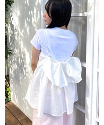 CALNAMUR | ジャガードバックリボンキャミ(キャミソール)