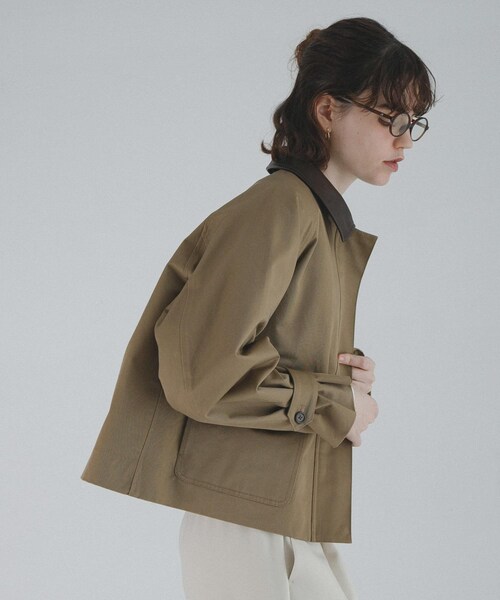 URBAN RESEARCH Sonny Label（アーバンリサーチサニーレーベル）の「異素材衿ショートジャケット（テーラードジャケット・レディース・ベージュ/エクリュ・Free）」の17枚目の写真