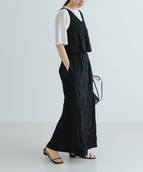 URBAN RESEARCH（アーバンリサーチ）の「『別注』GGG×URBAN RESEARCH　クロップドワッシャートップス（タンクトップ・レディース・BLACK/WHITE・FREE）」の19枚目の写真