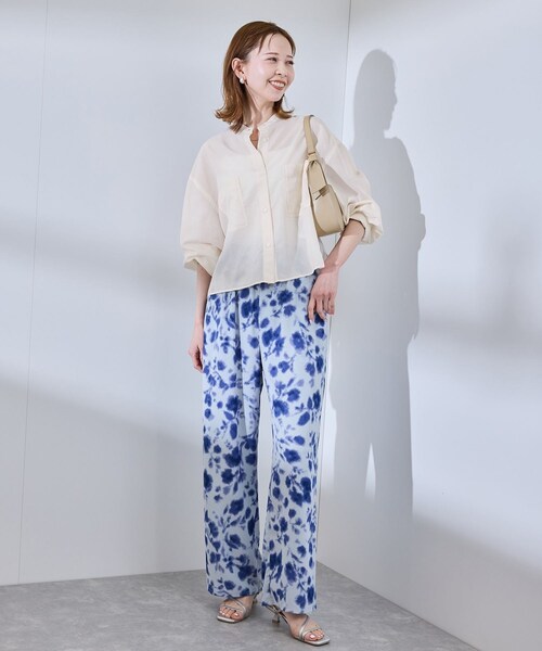 ROPE' PICNIC(ロペピクニック)の「着丈が選べるバンドカラー無地シアーシャツ(シャツ/ブラウス・レディース・ホワイト系/ダークブラウン/ピンク・38/38T)」の11枚目の写真