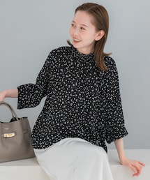 『WEB/一部店舗限定』ウォッシャブルランダムドットブラウス