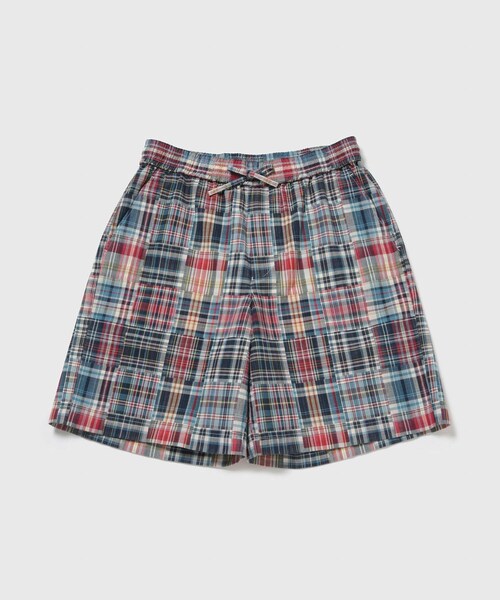 ADAM ET ROPE'(アダムエロペ)の「パッチワーク マドラスチェック ワイド イージーショーツ / セットアップ対応(その他パンツ・メンズ・ホワイト系/ネイビー系/レッド系・L/M)」の22枚目の写真