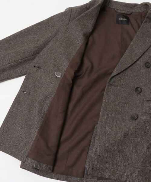 URBAN RESEARCH ROSSO（アーバンリサーチロッソ）の「ウールツィードオーバージャケット（テーラードジャケット・レディース・RETRO BLUE/BROWN・Free）」の9枚目の写真