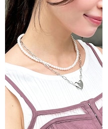 RESEXXY | ポイントハート2連ネックレス(ネックレス)