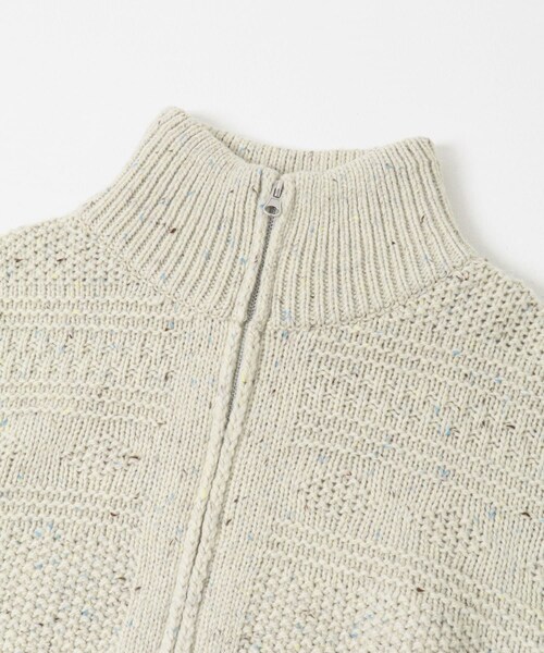 URBAN RESEARCH Sonny Label（アーバンリサーチサニーレーベル）の「ウールネップジップニットブルゾン（ブルゾン・レディース・アイボリー/グレー・Free）」の5枚目の写真