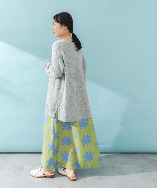 URBAN RESEARCH ROSSO（アーバンリサーチロッソ）の「透かし編みミドルカーディガン（カーディガン/ボレロ・レディース・gray/camel・FREE）」の9枚目の写真