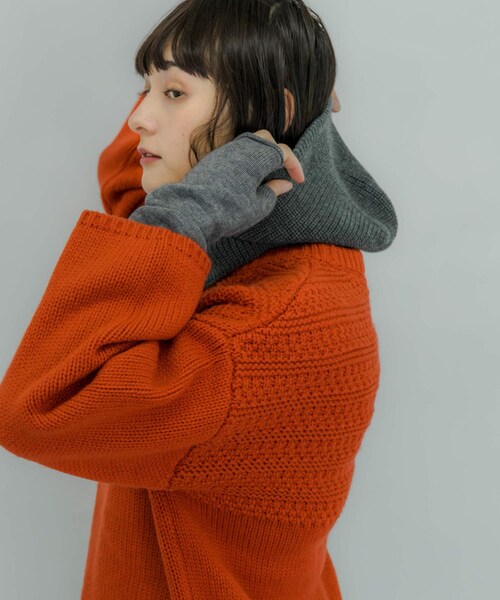 SMELLY（スメリー）の「ニットバラクラバ（ニットキャップ/ビーニー・レディース・GRY/IVO/BRN・-）」の20枚目の写真