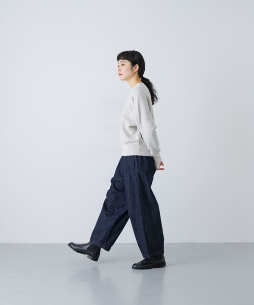 かぐれ（カグレ）の「コットンリヨセルショートプルオーバー（Tシャツ/カットソー・レディース・L/GRAY/NAVY/CHARCOAL・Free）」の19枚目の写真