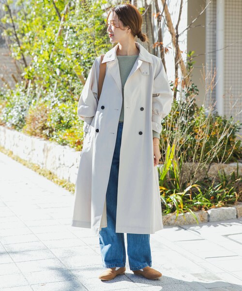 URBAN RESEARCH DOORS（アーバンリサーチドアーズ）の「袖ボリュームスタンドコート（ステンカラーコート・レディース・L.BEIGE/BEIGE・Free）」の8枚目の写真