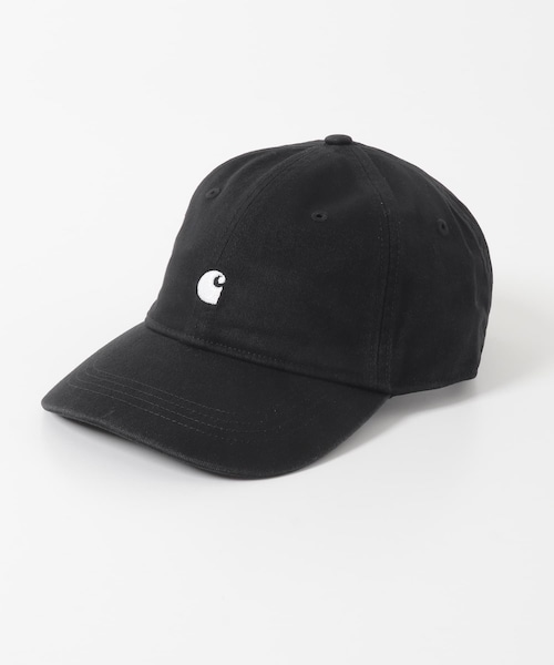 SENSE OF PLACE by URBAN RESEARCH(センスオブプレイスバイアーバンリサーチ)の「CARHARTT MADISON LOGO CAP(キャップ・メンズ・BLK/WHT/leather/WH/G.GRN/WH・One)」の1枚目の写真